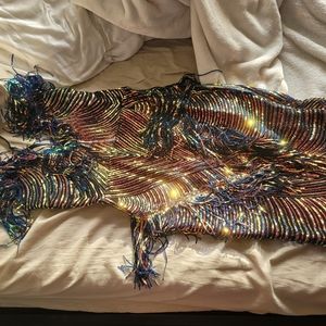 A sequins long dress